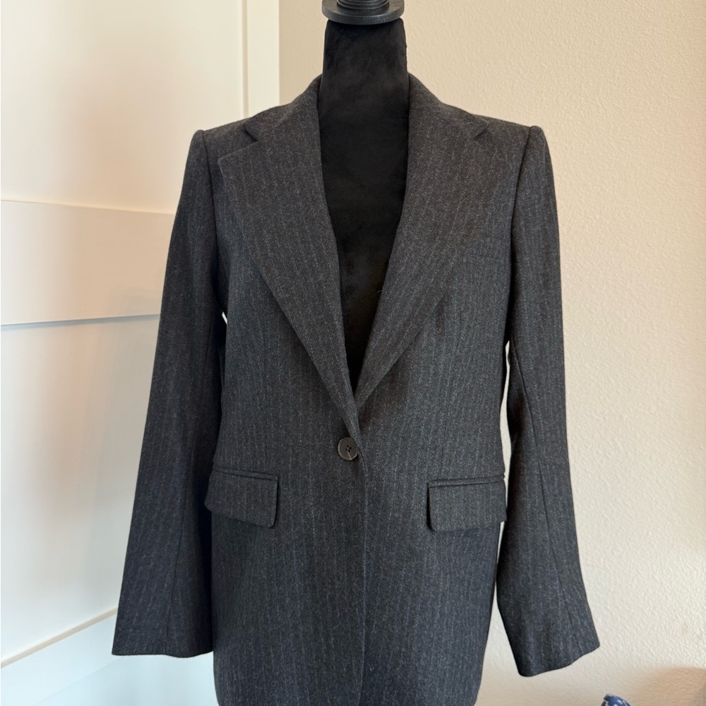 Banana Republic Gray Pinstripe Blazer